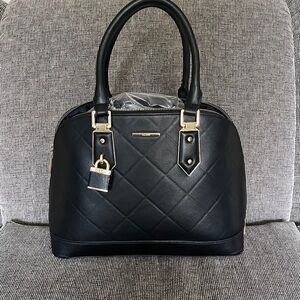 Aldo Black Quilted Satchel